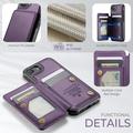 iPhone 16e/17e Caseme C22-etui RFID-kortlommebok - lilla
