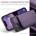 iPhone 16e/17e Caseme C22-etui RFID-kortlommebok - lilla