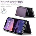 iPhone 16e/17e Caseme C22-etui RFID-kortlommebok - lilla