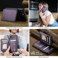 iPhone 16e/17e Caseme C22-etui RFID-kortlommebok - lilla