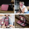 iPhone 16e Caseme C22 etui RFID-kortlommebok - rød