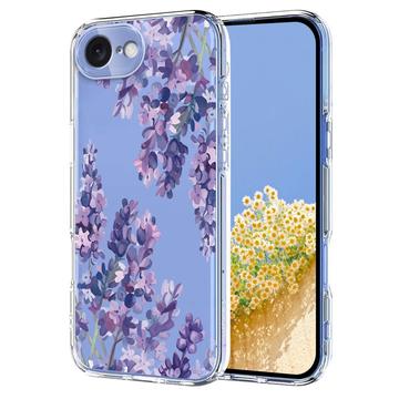 iPhone 16e TPU-deksel med blomstermønster - Blåregn