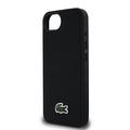 iPhone 16e Lacoste Iconic Petit Pique Woven Logo-deksel - MagSafe-kompatibel - Svart