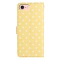 iPhone 16e lommebokveske med prikkmønster - gul
