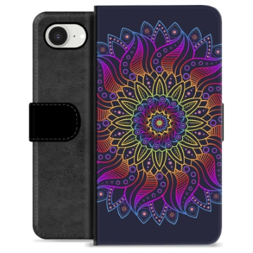 iPhone 16e Premium Lommebok-deksel - Fargerik Mandala