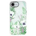 iPhone 16e Spring Galvanisert IMD Hybrid-deksel med kamerabeskyttelse - Grønne blomster