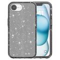 iPhone 16e Stylish Glitter Series Hybrid-deksel - Svart
