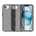 iPhone 16e Stylish Glitter Series Hybrid-deksel - Svart