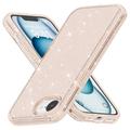 iPhone 16e Stylish Glitter Series Hybrid-deksel - Gull