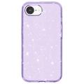 iPhone 16e Stylish Glitter Series Hybrid-deksel - Lilla