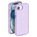 iPhone 16e Stylish Glitter Series Hybrid-deksel - Lilla