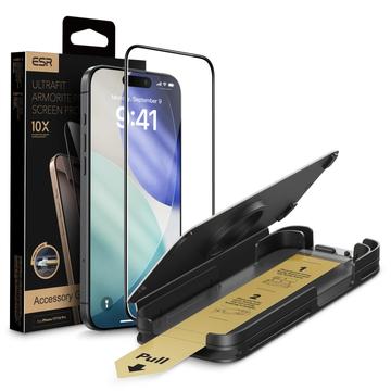 iPhone 17/16 Pro ESR UltraFit Armorite Pro Beskyttelsesglass - 9H, 0.3mm - svart kant