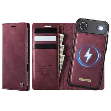 iPhone Air Caseme C49 2-i-1 avtakbar lommebokveske - MagSafe-kompatibel, RFID - rød