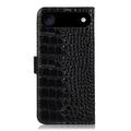 iPhone Air Crocodile Series Lommebok-deksel i Lær med RFID - Svart
