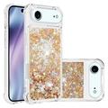 iPhone Air Glitter Quicksand TPU-deksel - Gullhjerter
