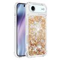 iPhone Air Glitter Quicksand TPU-deksel - Gullhjerter