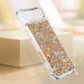 iPhone Air Glitter Quicksand TPU-deksel - Gullhjerter