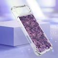 iPhone Air Glitter Quicksand TPU-deksel - Lilla hjerter