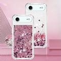 iPhone Air Glitter Quicksand TPU-deksel - rosagullhjerter