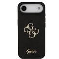 iPhone Air Guess Fixed Glitter 4G Metal Logo Deksel - Svart