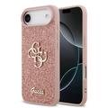 iPhone Air Guess Fixed Glitter 4G Metal Logo Deksel - Rosa