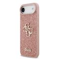 iPhone Air Guess Fixed Glitter 4G Metal Logo Deksel - Rosa