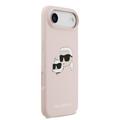 iPhone Air Karl Lagerfeld Double Heads MagSafe-deksel i flytende silikon - Rosa