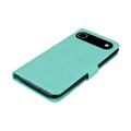 iPhone Air Ugle Rhinestone Lommebok-deksel med rhinestone - Cyan