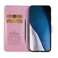 iPhone Air Ugle Rhinestone Lommebok-deksel - Roségull