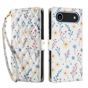 iPhone Air Rombisk blomsterlommebok-etui