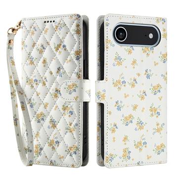 iPhone Air Rombisk blomsterlommebok-etui - gule blomster