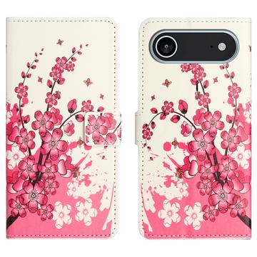iPhone Air Style Series Lommebok-deksel - Rosa Blomster