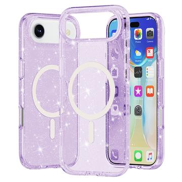 iPhone Air Stylish Glitter Series Hybrid-deksel - MagSafe-kompatibel - Lilla