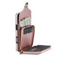 iPhone 17 Alt-i-ett-deksel med lommebok og stropp - Rosegull