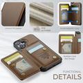 iPhone 17 Caseme C22-etui RFID-kortlommebok - brun