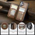 iPhone 17 Caseme C22-etui RFID-kortlommebok - brun