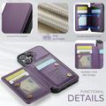 iPhone 17 Caseme C22-etui RFID-kortlommebok - lilla