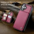 iPhone 17 Caseme C22 etui RFID-kortlommebok - rød