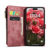 iPhone 17 Caseme C30 Multifunksjonell Lommebok-deksel (Åpen Emballasje - Bulk Tilfredsstillende) - Rød