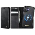 iPhone 17 Caseme C49 2-i-1 avtakbar lommebokveske - MagSafe-kompatibel, RFID - Svart
