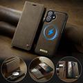 iPhone 17 Caseme C49 2-i-1 avtakbar lommebokveske - MagSafe-kompatibel, RFID - Kaffe