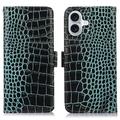 iPhone 17 Crocodile Series Lommebok-deksel i Lær med RFID