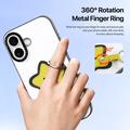 iPhone 17 Dux Ducis Luvy-deksel med fingerring/håndstropp - hvit / stjerne