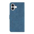 iPhone 17 Elegant retro lommebokveske med roterende kortholder - blå