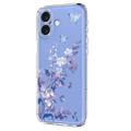 iPhone 17 TPU-deksel med blomstermønster - Lilla