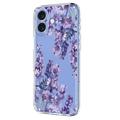 iPhone 17 TPU-deksel med blomstermønster - Blåregn