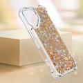 iPhone 17 Glitter Quicksand TPU-deksel - Gullhjerter