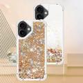 iPhone 17 Glitter Quicksand TPU-deksel - Gullhjerter