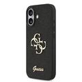 iPhone 17 Guess Fixed Glitter 4G Metal Logo Deksel - Svart