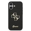 iPhone 17 Guess Fixed Glitter 4G Metal Logo Deksel - Svart